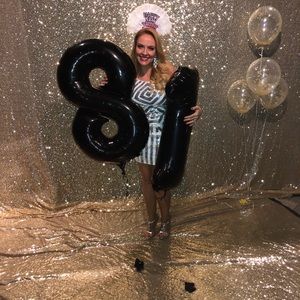 White silver sequins NYE dress